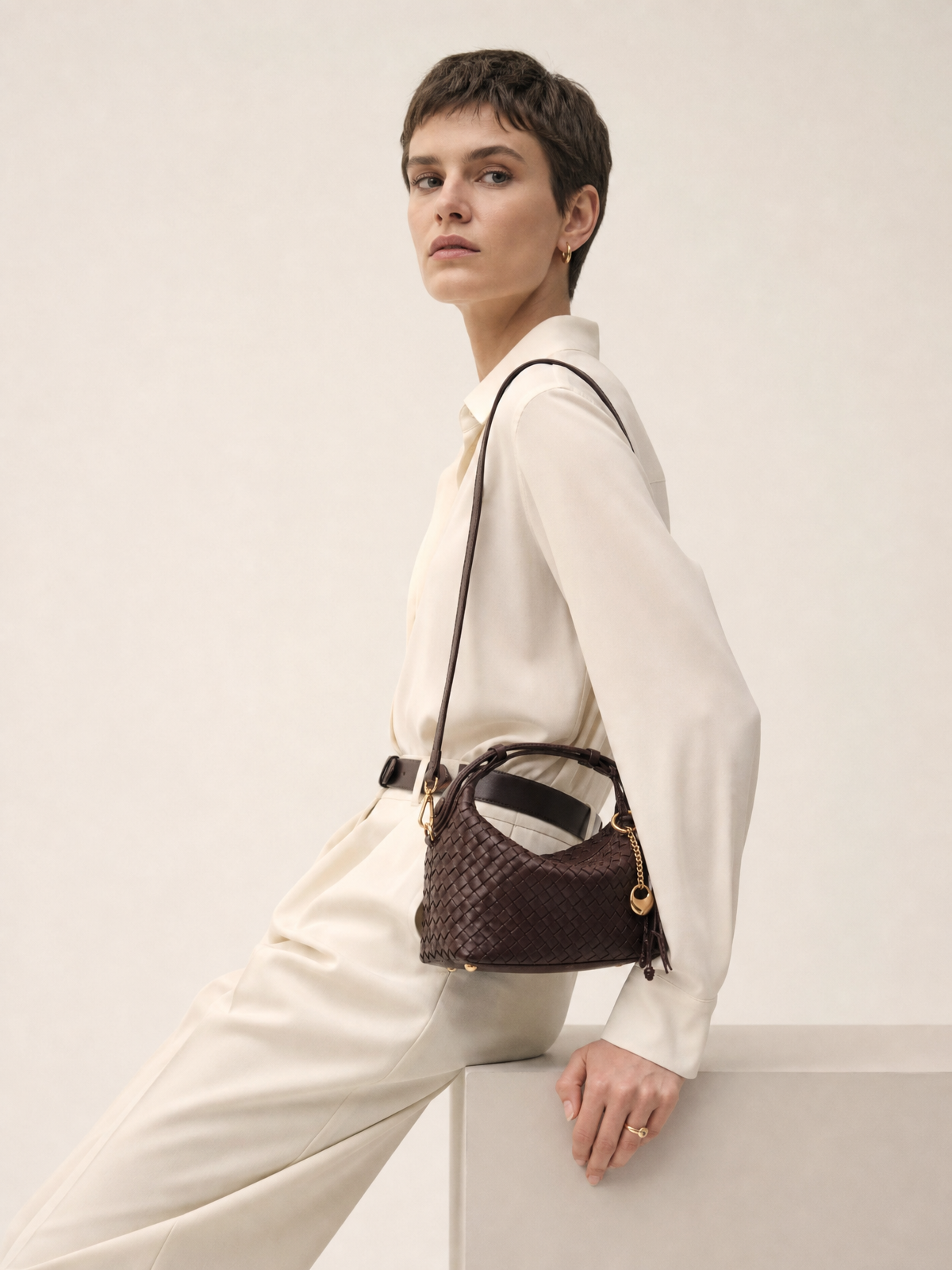 Camilla Half Moon Woven - Mocha