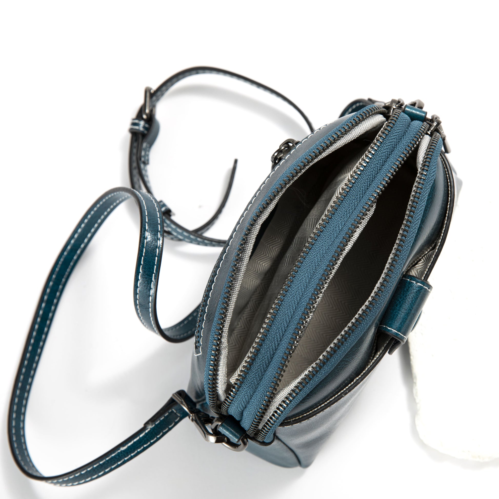 Bella Leather Crossbody Bag in Blue