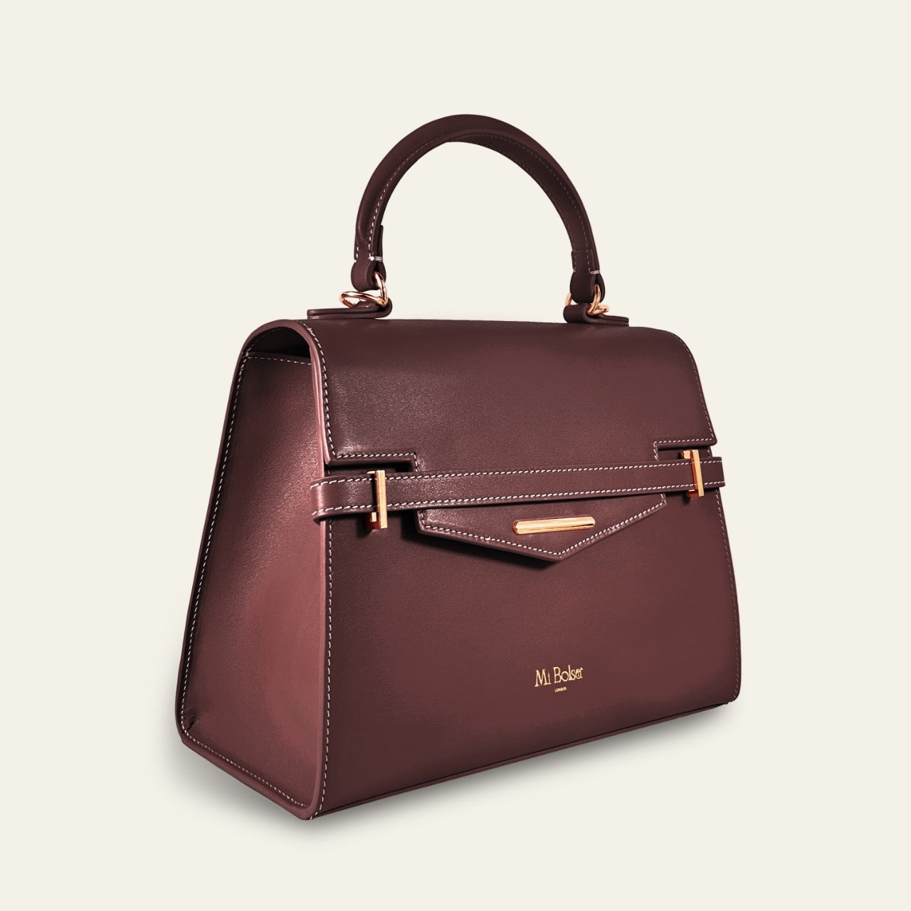 "Mi" Midi Top Handle -Burgundy Original