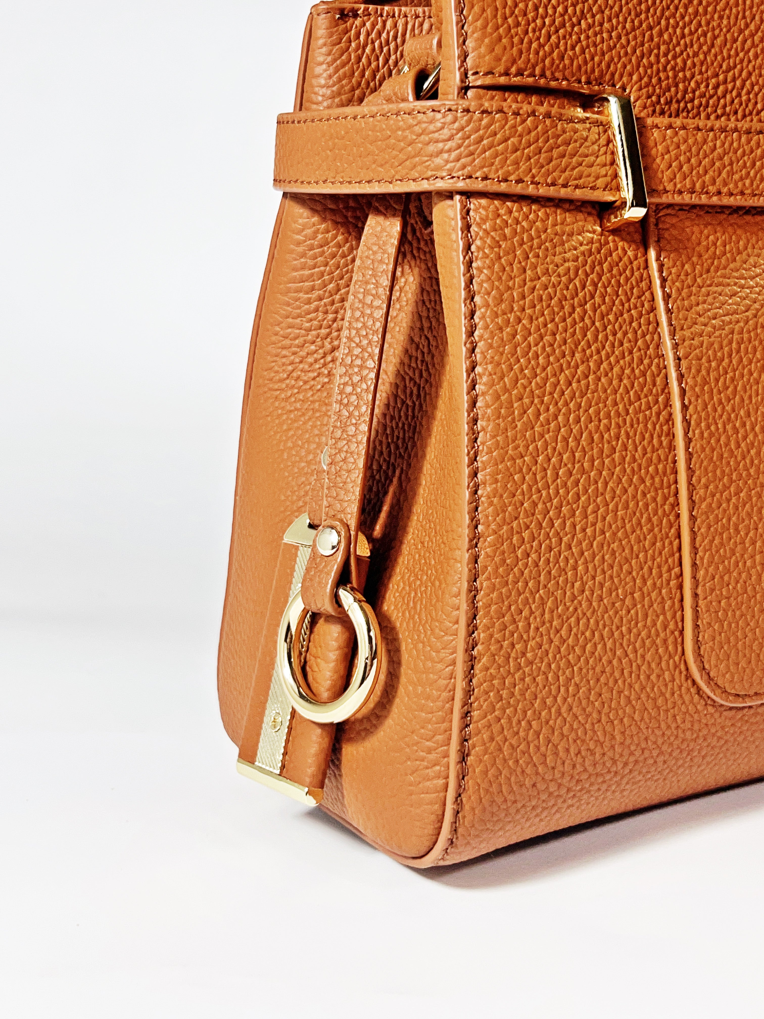 Manhattan Top Handle Bag - Biscuit