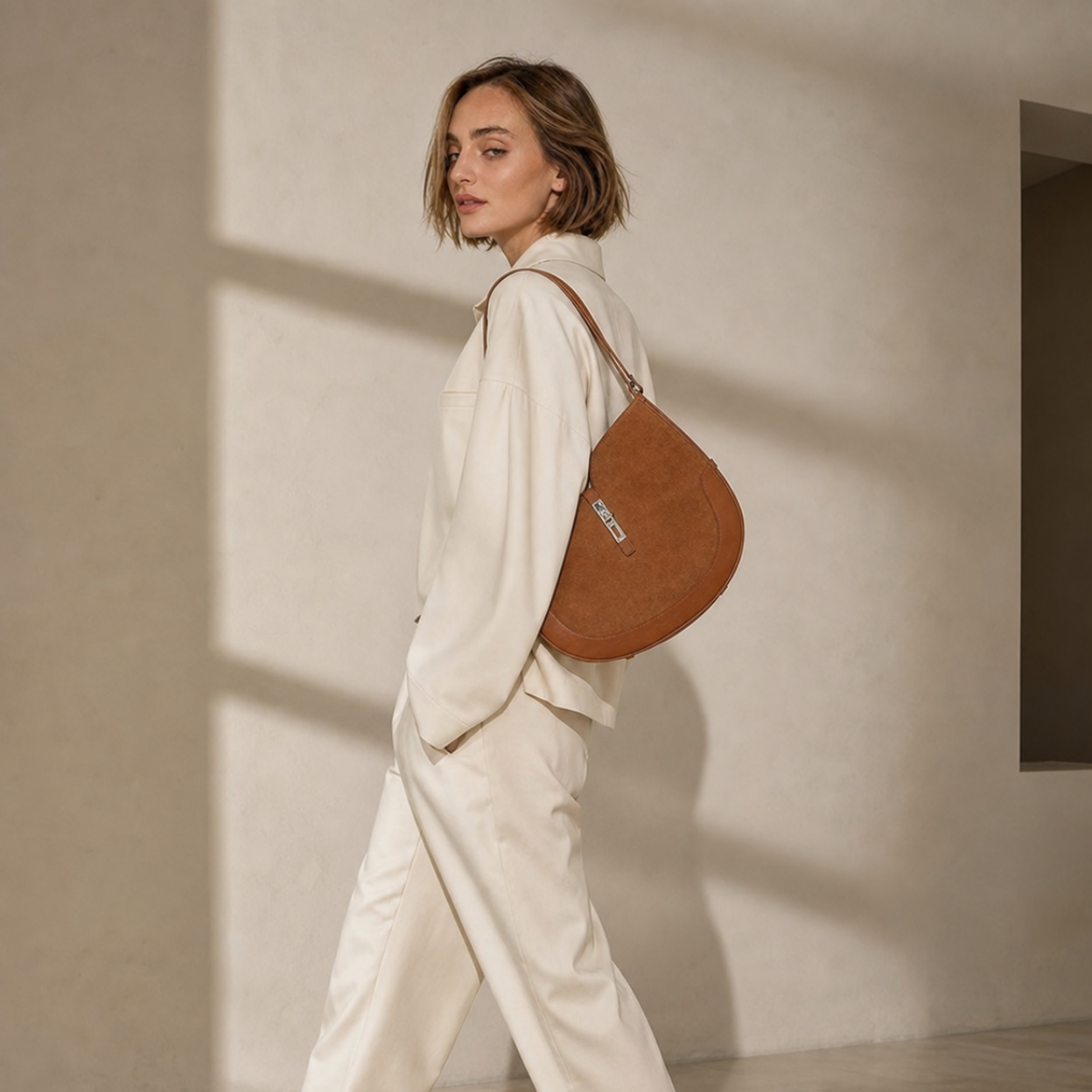 Cotswolds Shoulder - Brown Suede