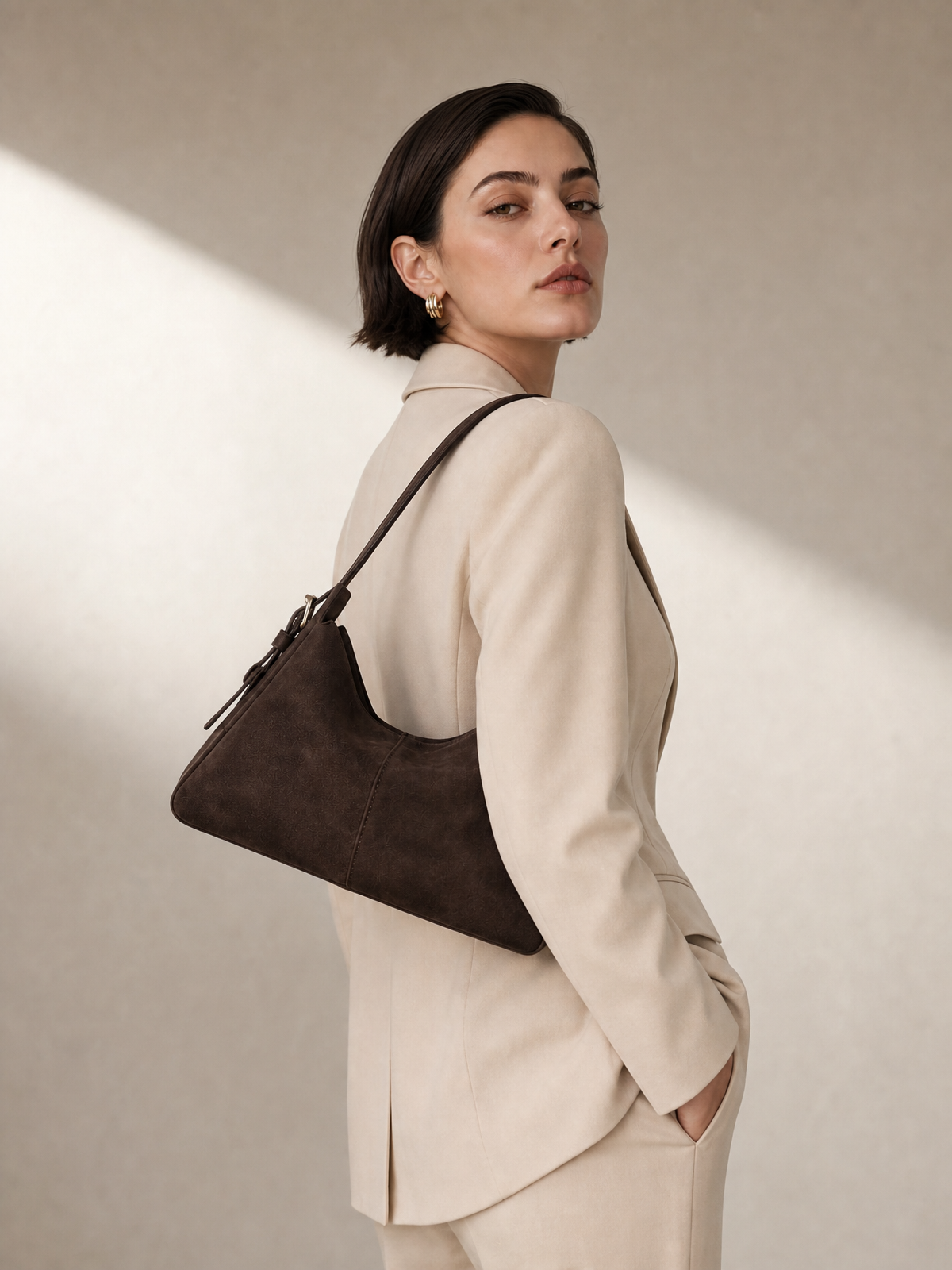 Madolyn Shoulder - Suede Mocha