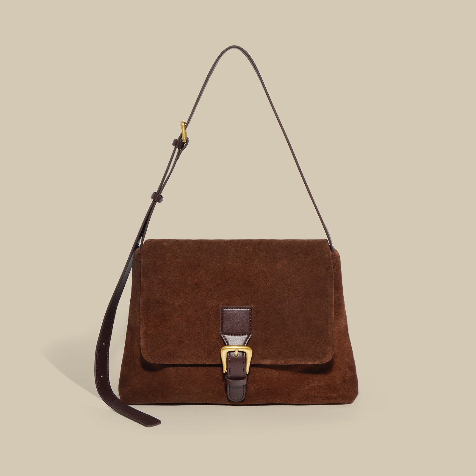 Suede Crossbody - Brown