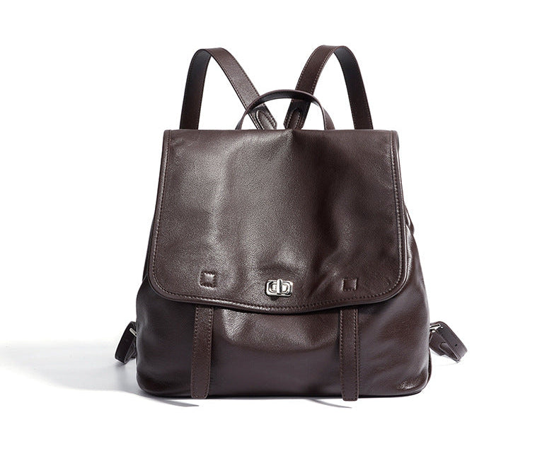 Vegetable-Tanned Cowhide Backpack - Black