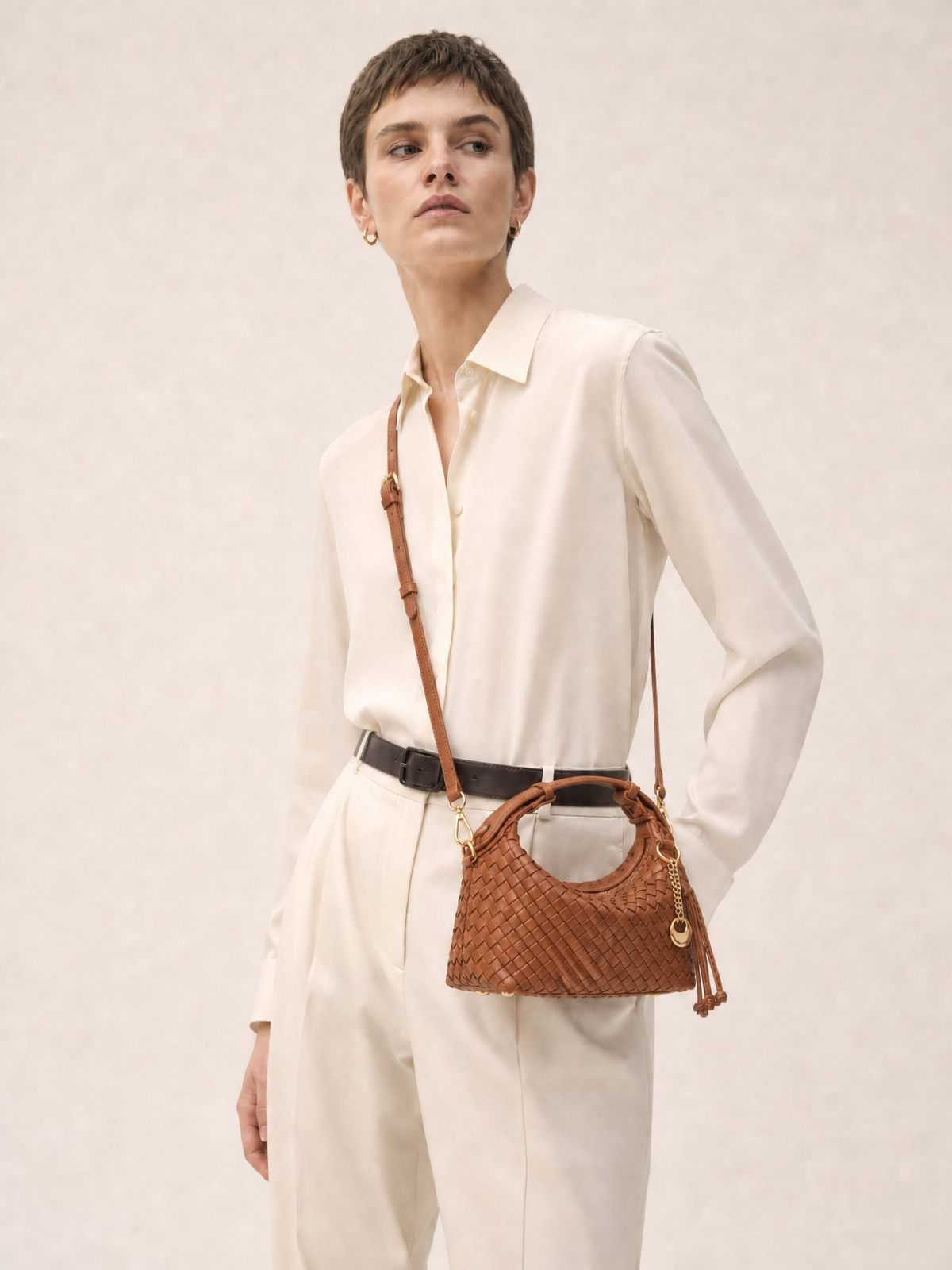 Camilla Half Moon Woven - Brown