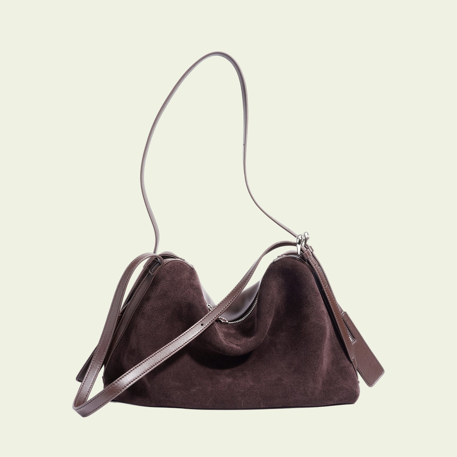 Suede Pillow Shoulder - Coffee