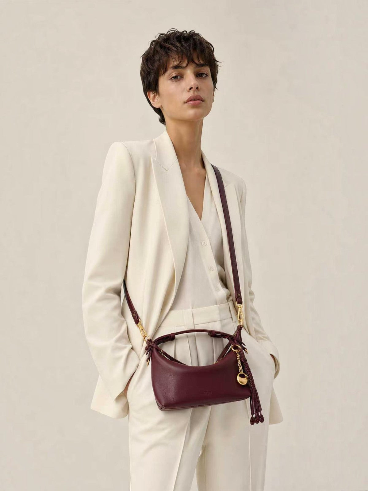 Camilla Half Moon - Burgundy