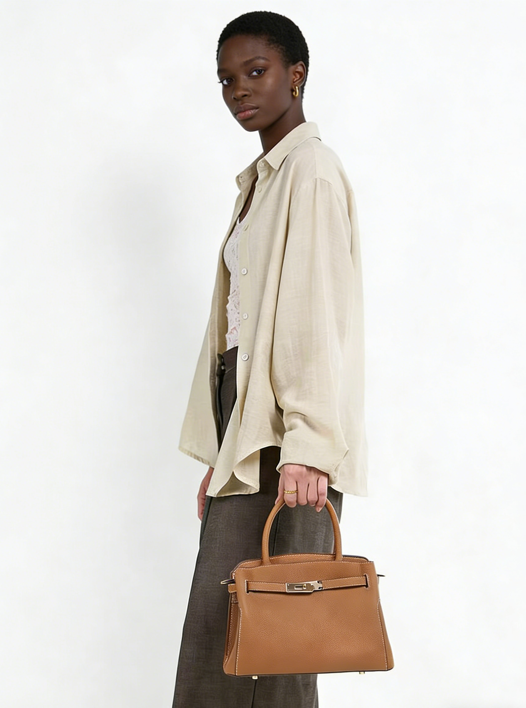 Paris Top Handle - Khaki