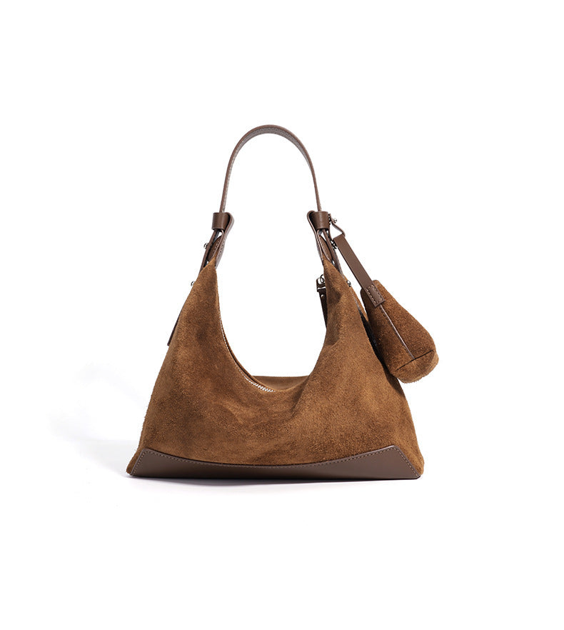 Suede Hobo/Tote - Purple