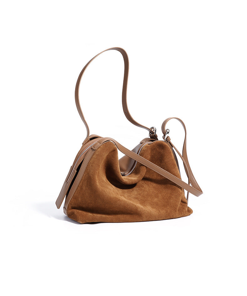Suede Pillow Shoulder - Coffee