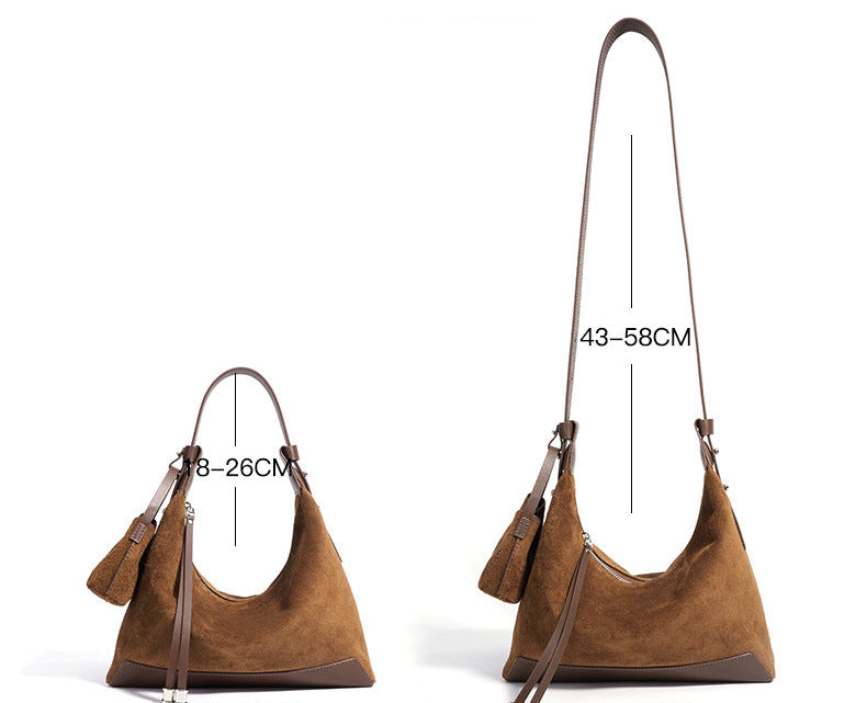 Suede Hobo/Tote - Purple