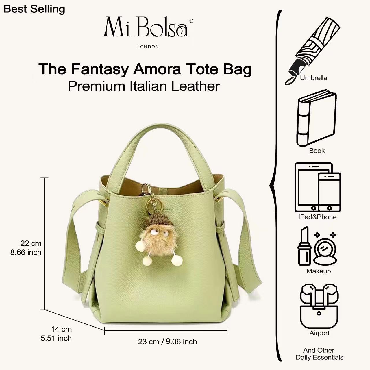 Amora Top Handle Bag - Green