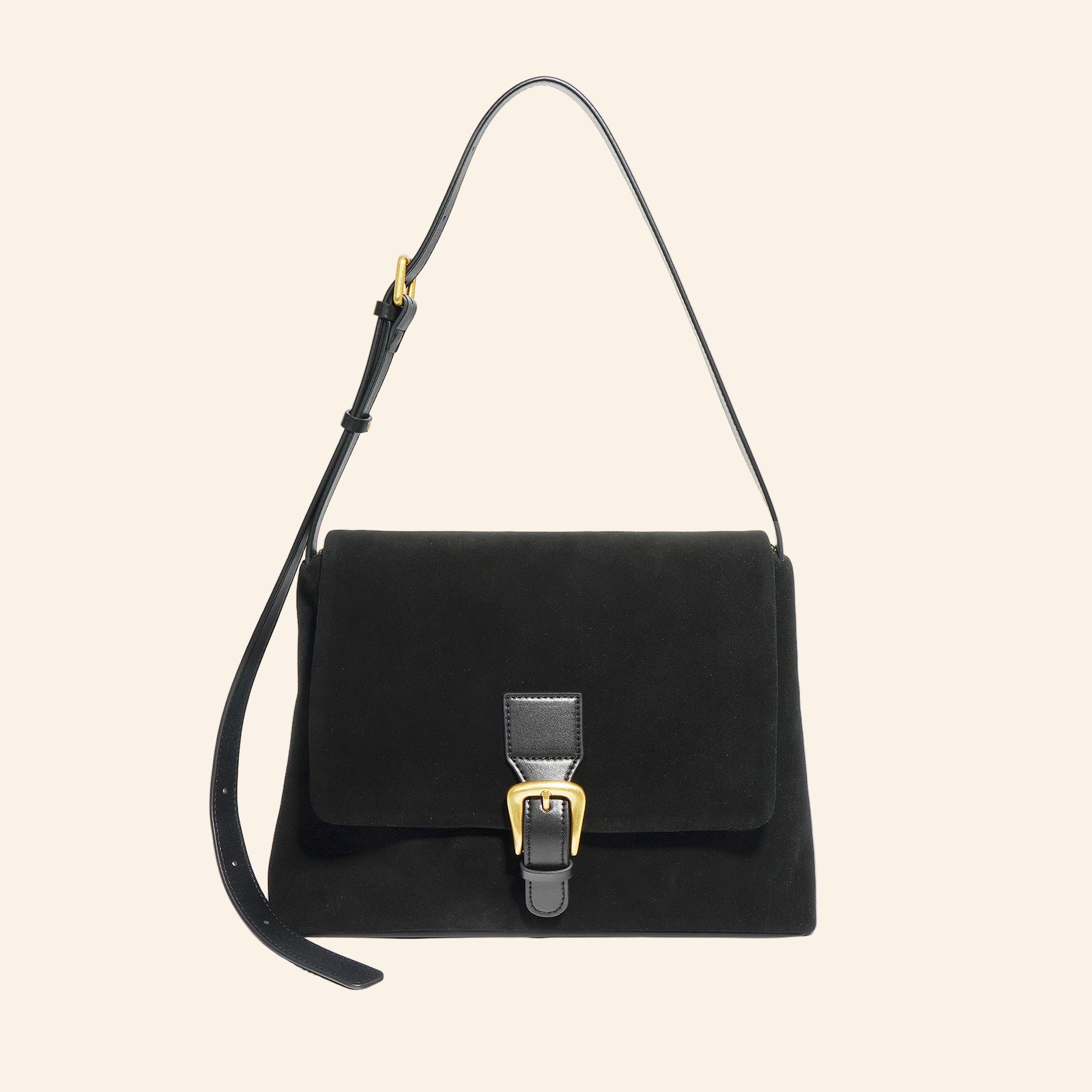 Suede Crossbody - Black