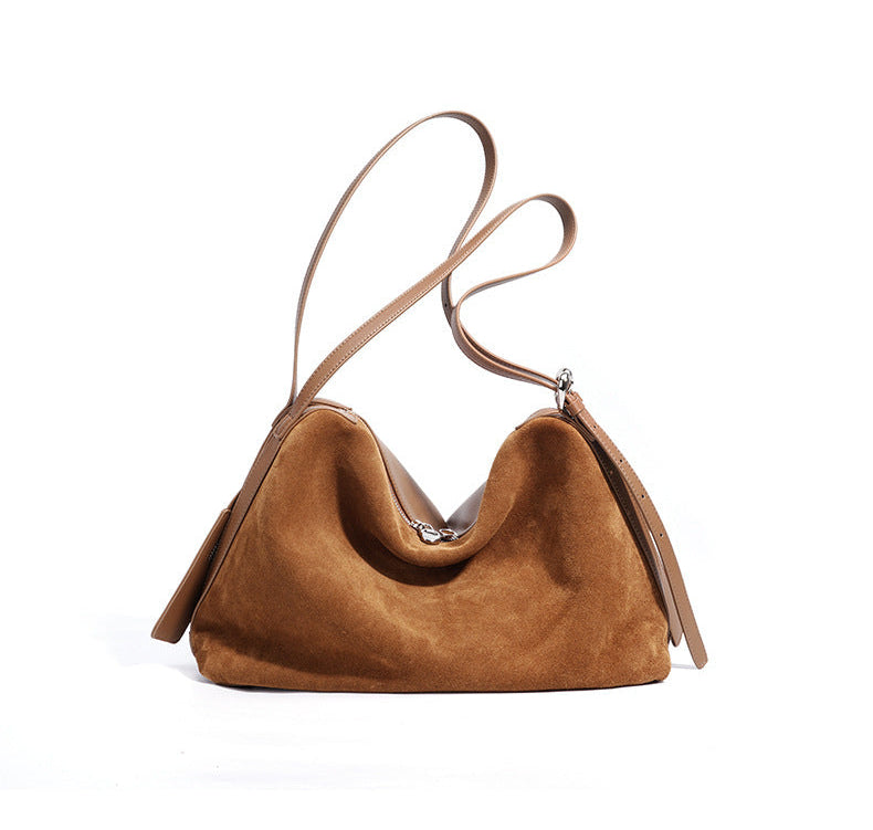 Suede Pillow Shoulder - Coffee