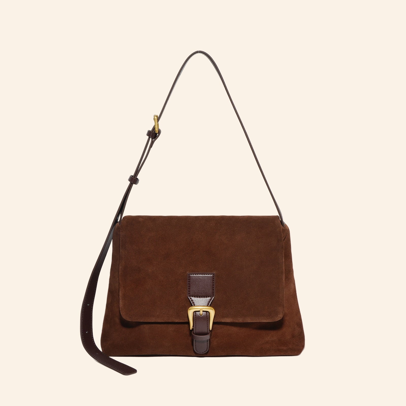 Suede Crossbody - Brown