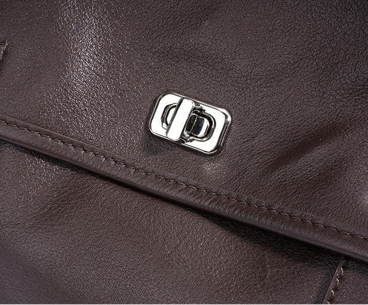 Vegetable-Tanned Cowhide Backpack - Black