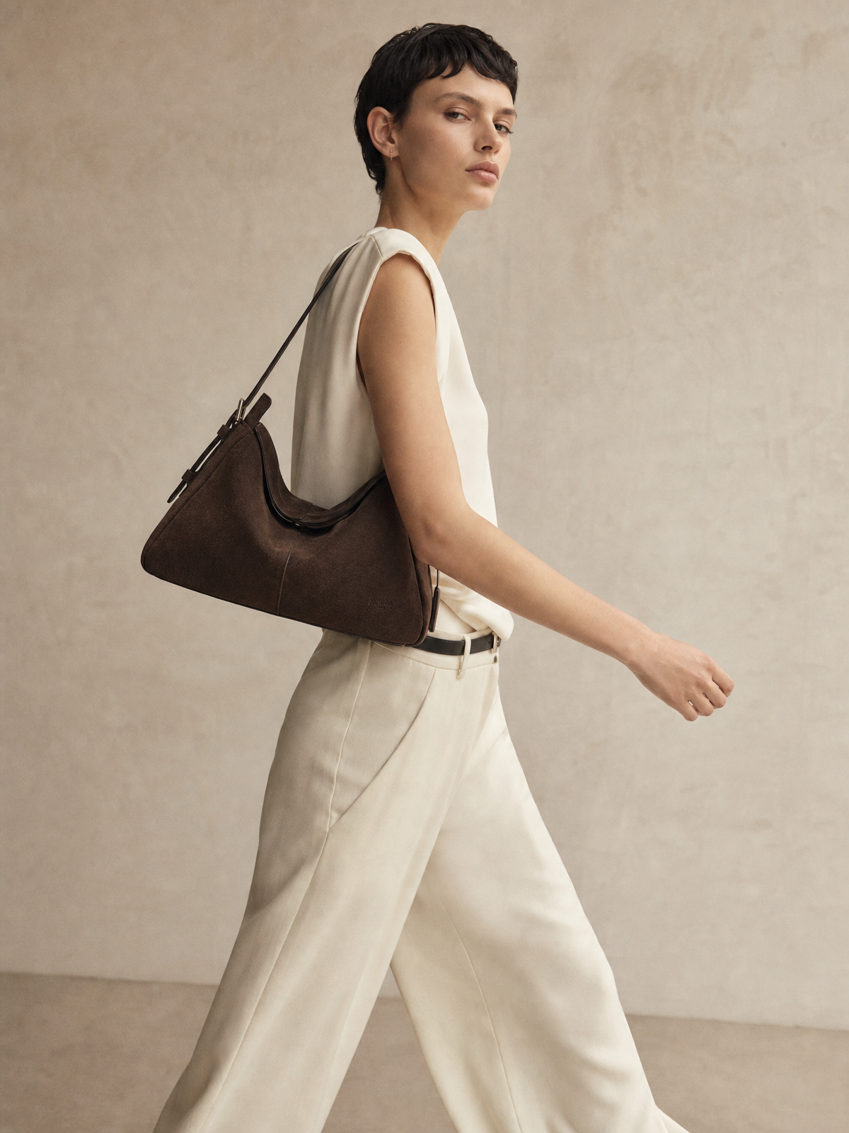 Madolyn Shoulder - Suede Mocha