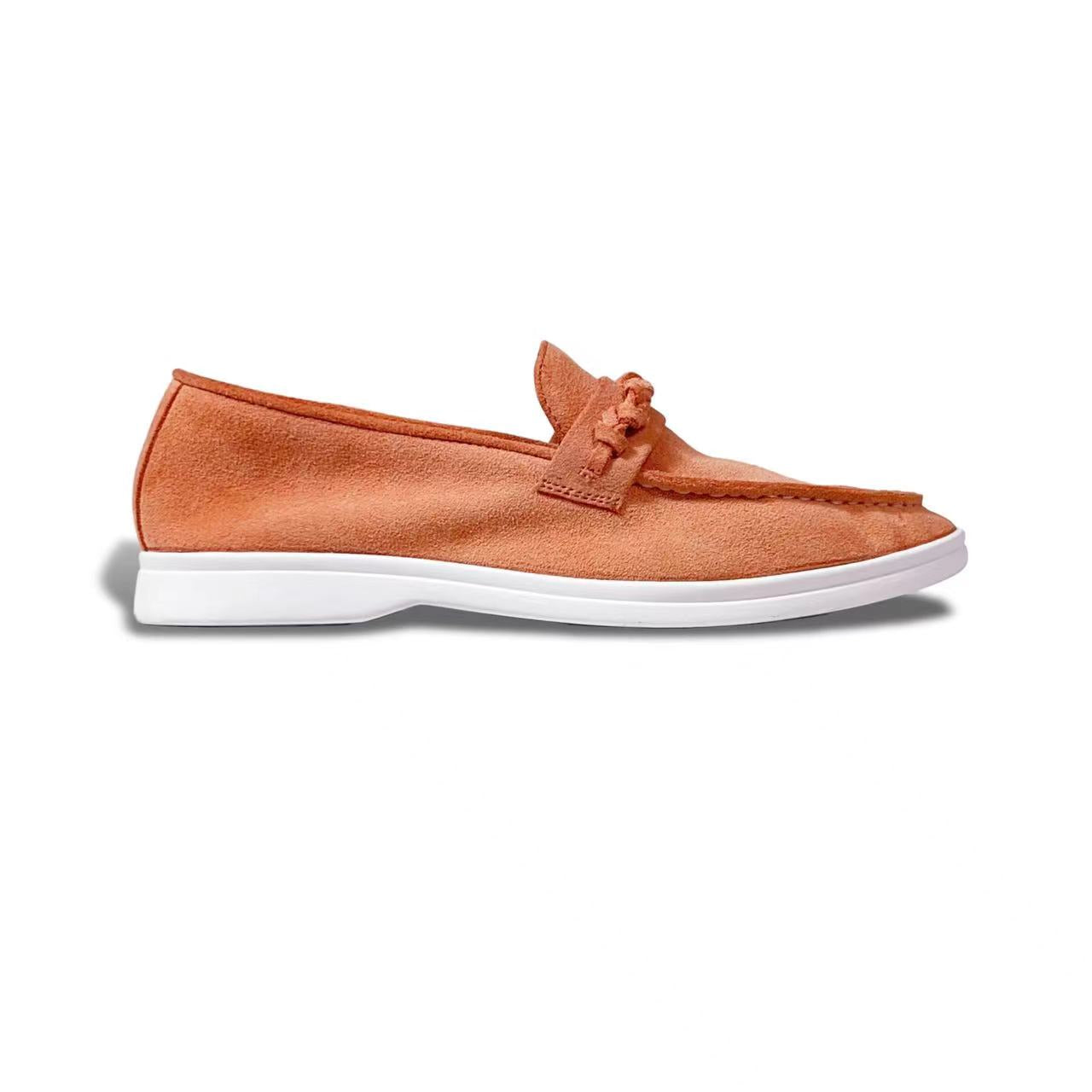 Calf Sued Knot Loafers