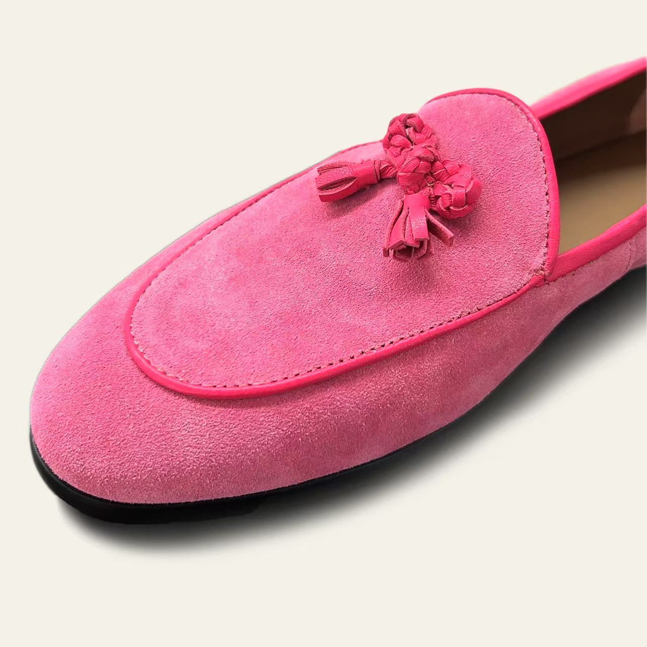 Mia Suede Loafer - Pink Lady