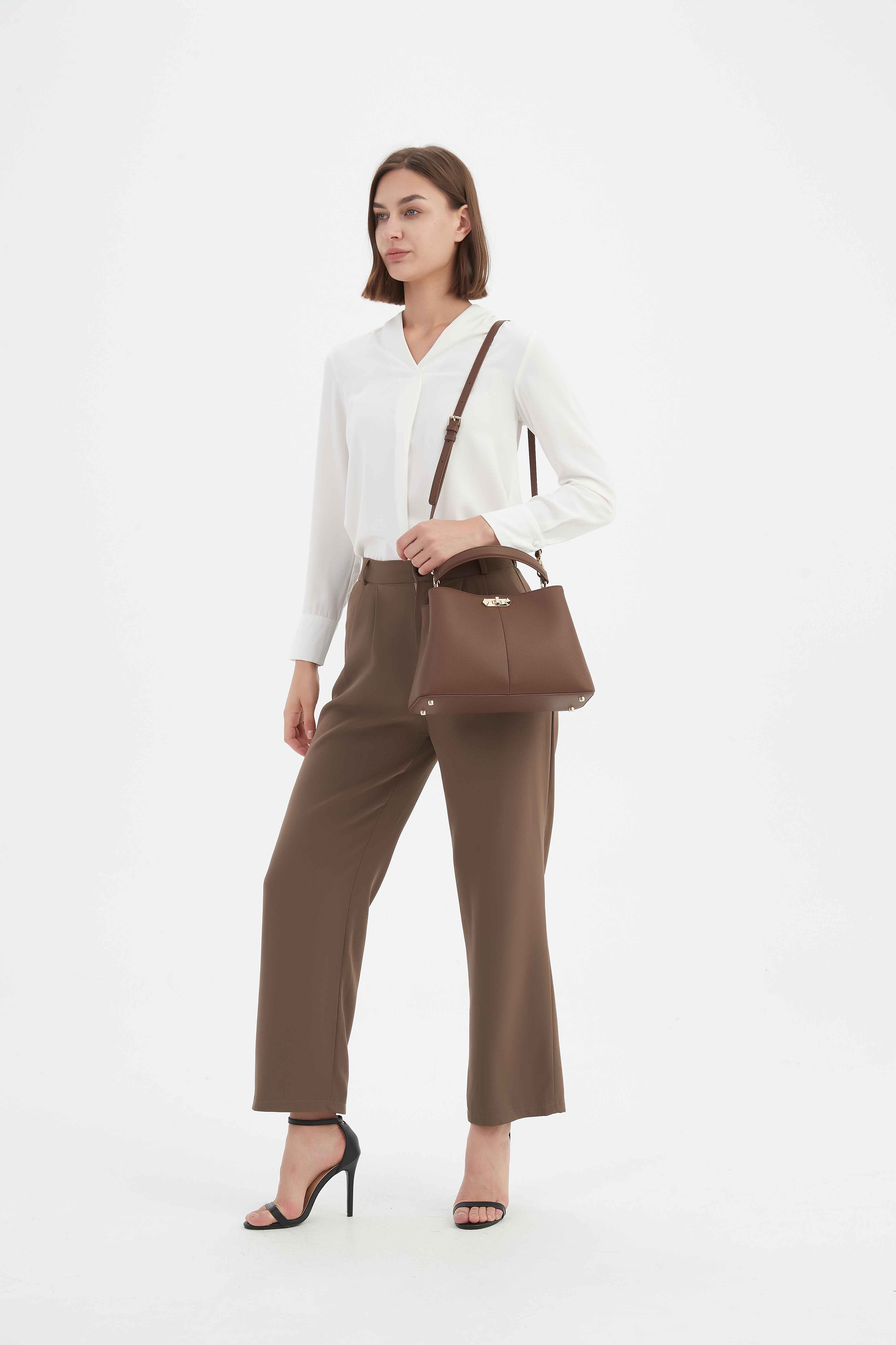 Eva Top Handle Bag - Coffee