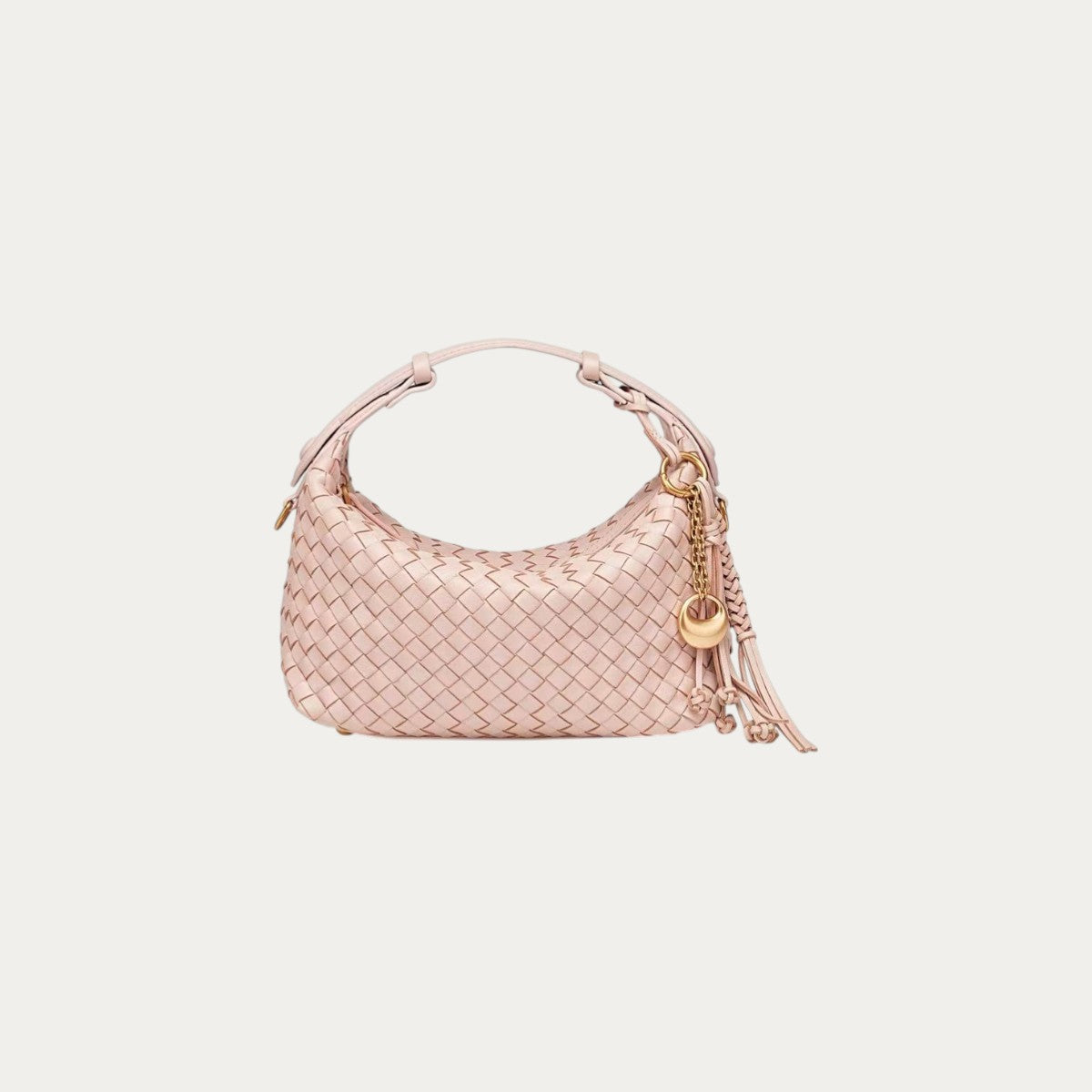 Camilla Half Moon Woven - Baby Pink