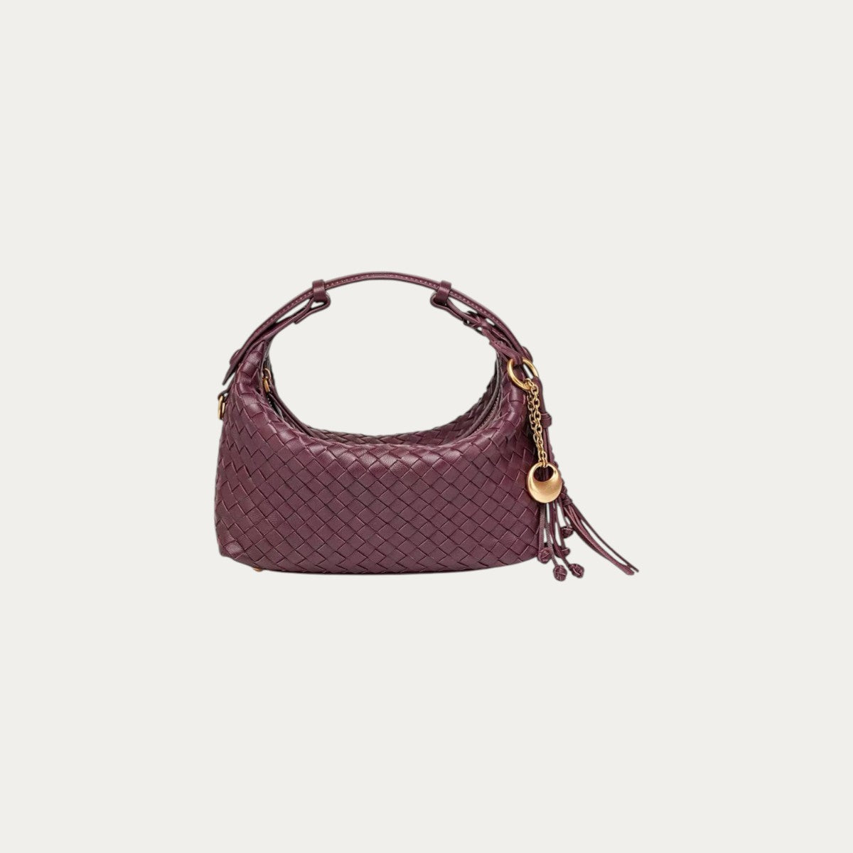 Camilla Half Moon Woven - Burgundy