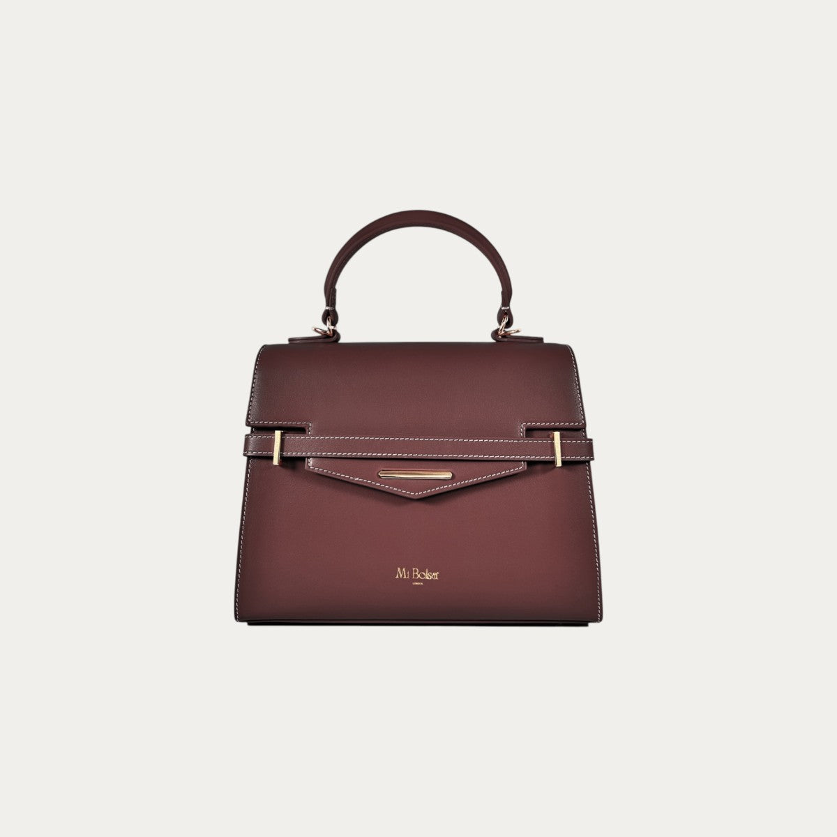 "Mi" Midi Top Handle -Burgundy