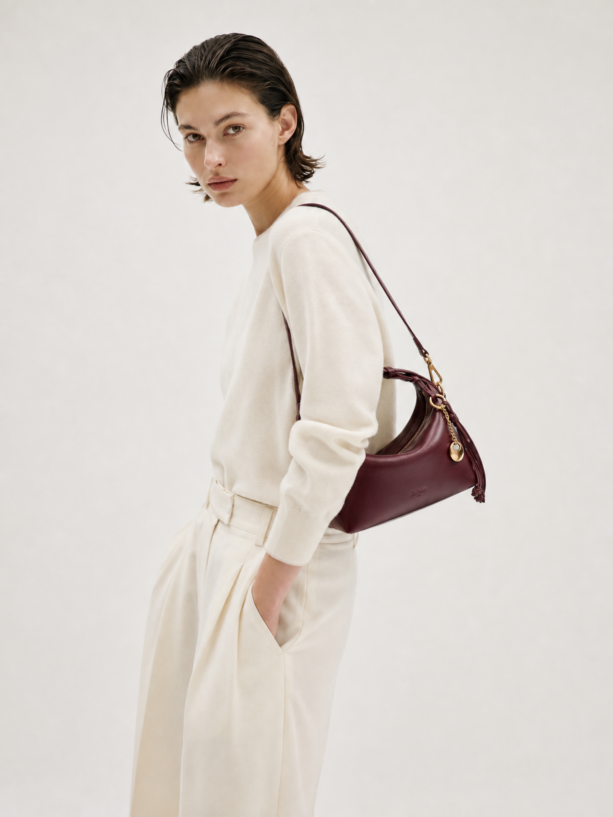 Camilla Half Moon - Burgundy