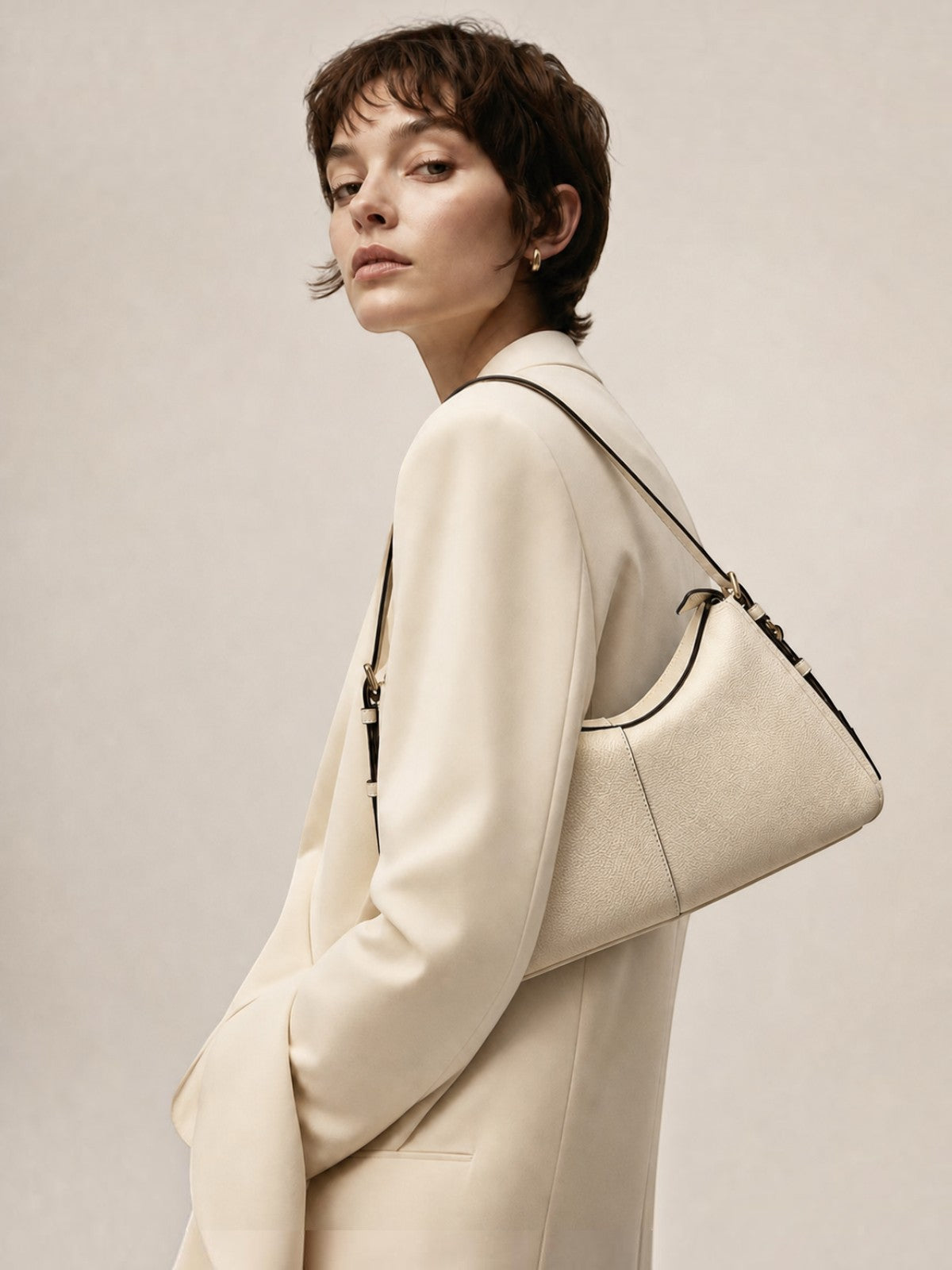 Madolyn Shoulder - Creamy White