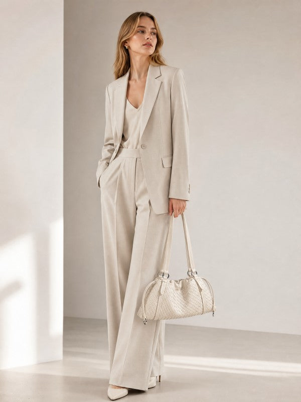 Woven Shoulder Bag - White