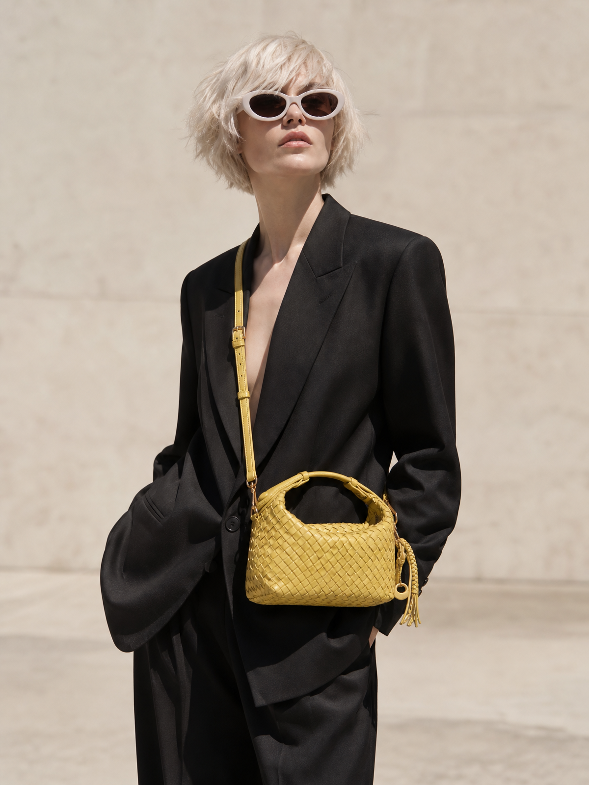 Camilla Half Moon Woven - Yellow