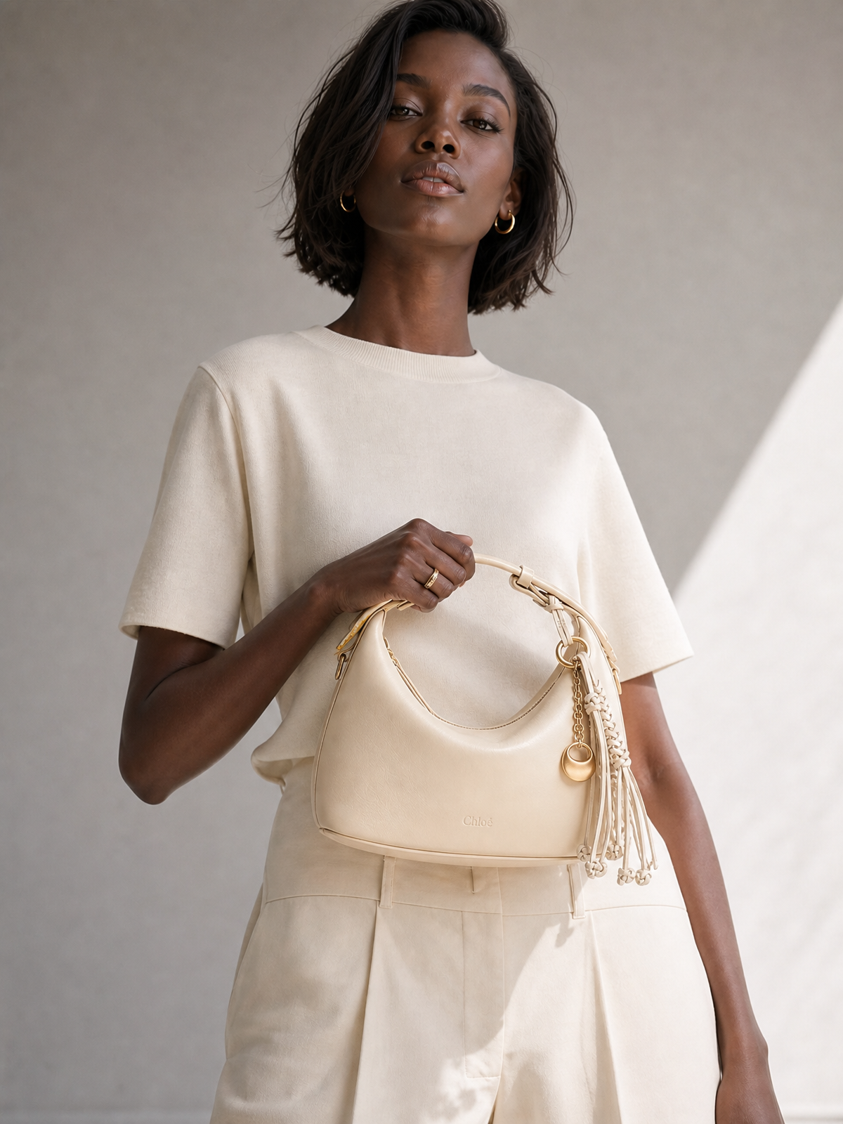 Camilla Half Moon - Creamy White