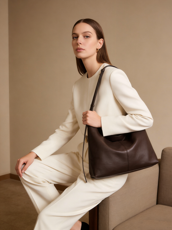 Soft Sheep Leather Shoulder - Mocha