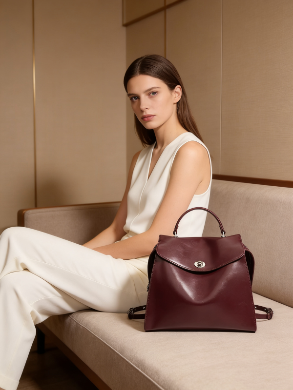 Backpack/Shoulder - Burgundy