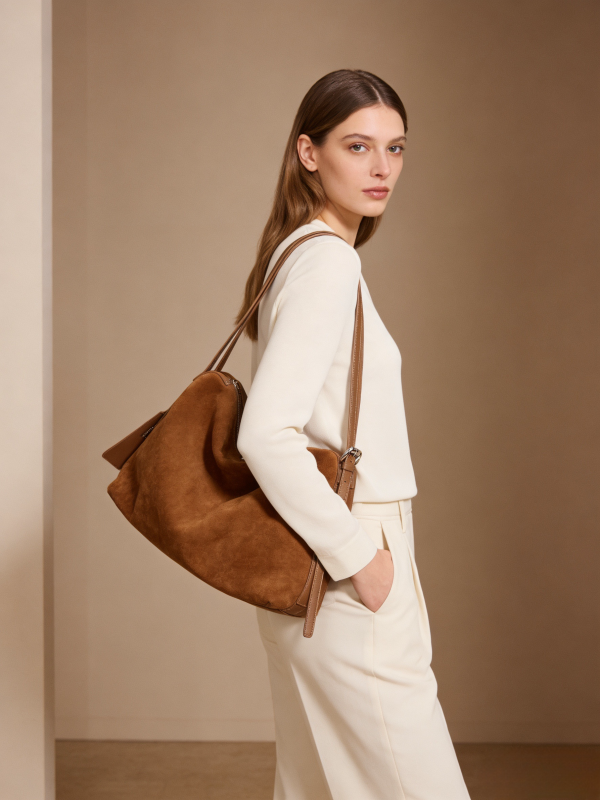 Suede Pillow Shoulder - Brown