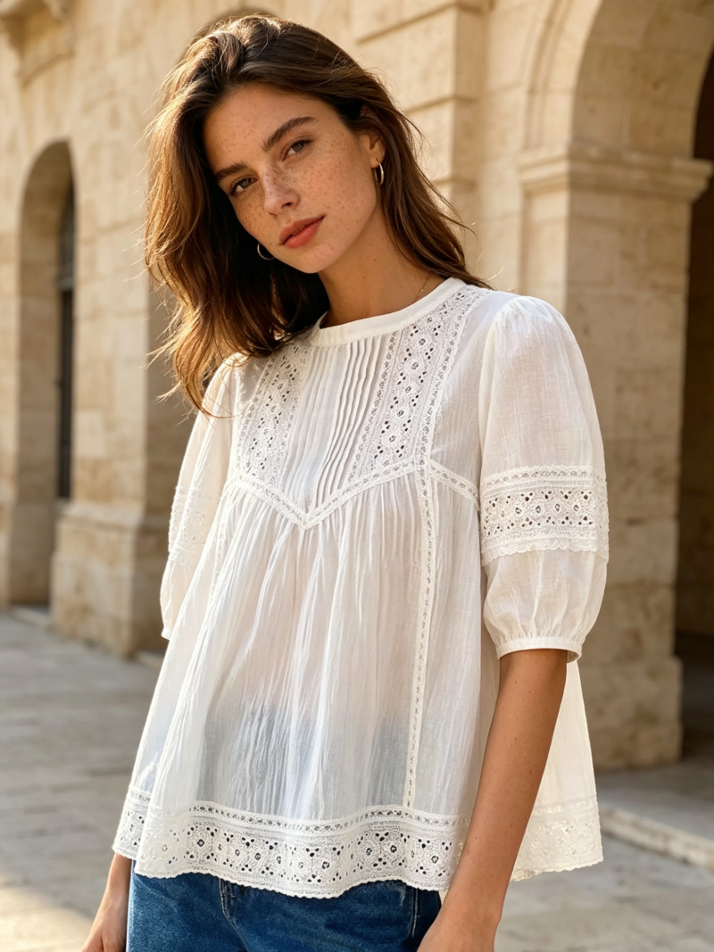 Lace Front Shirt