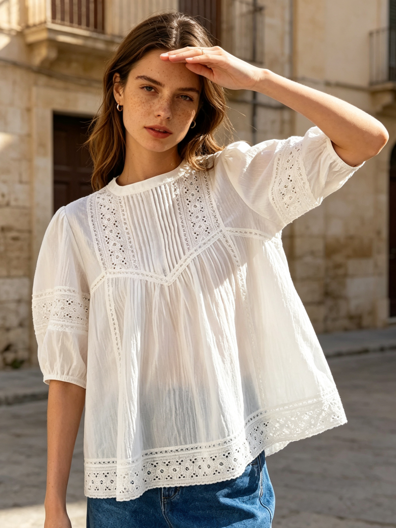 Lace Front Shirt