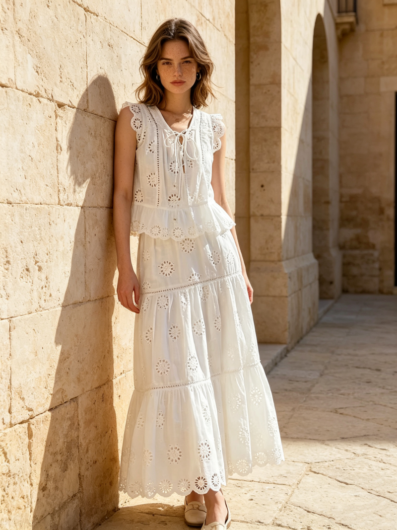 Flora Short Sleeve 2-Piece Dress Set
