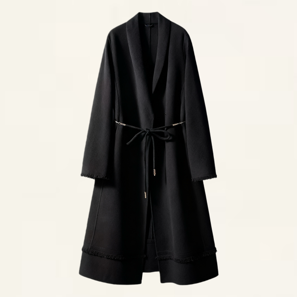 Cashmere Wool Blend Long Coat