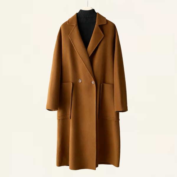 Cashmere Wool Blend Long Coat