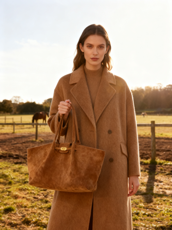 Kensington - Tote in Brown Suede