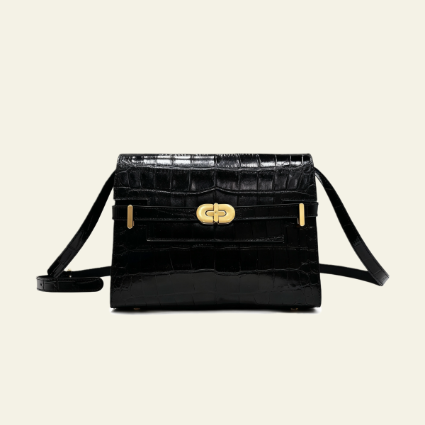 Kensington - Black Croc Embossed
