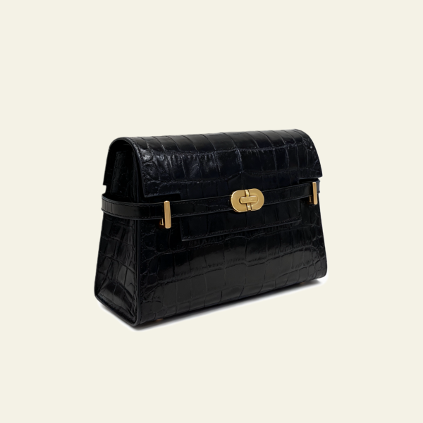 Kensington - Black Croc Embossed