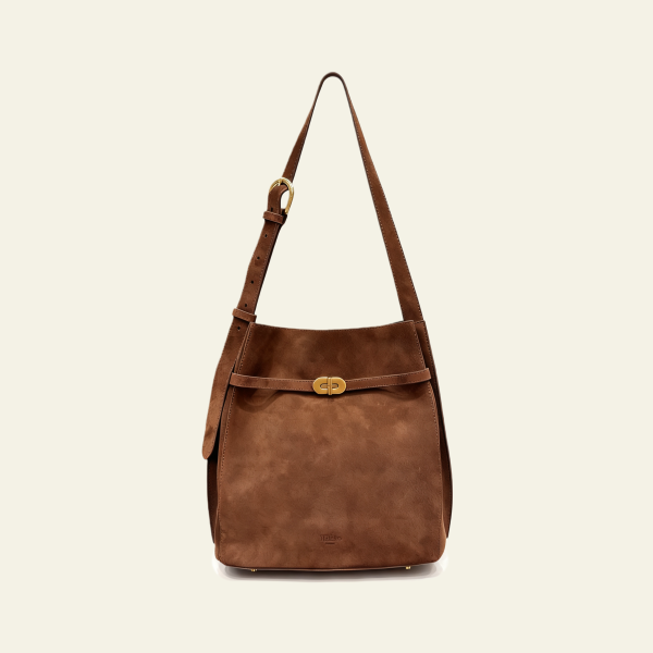 Kensington - Bucket Bag Suede Coffee