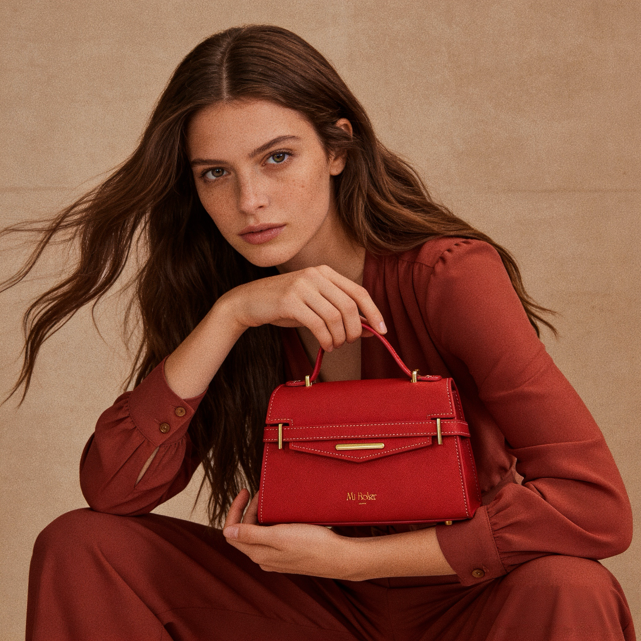 "Mi" Top Handle -Ruby Red