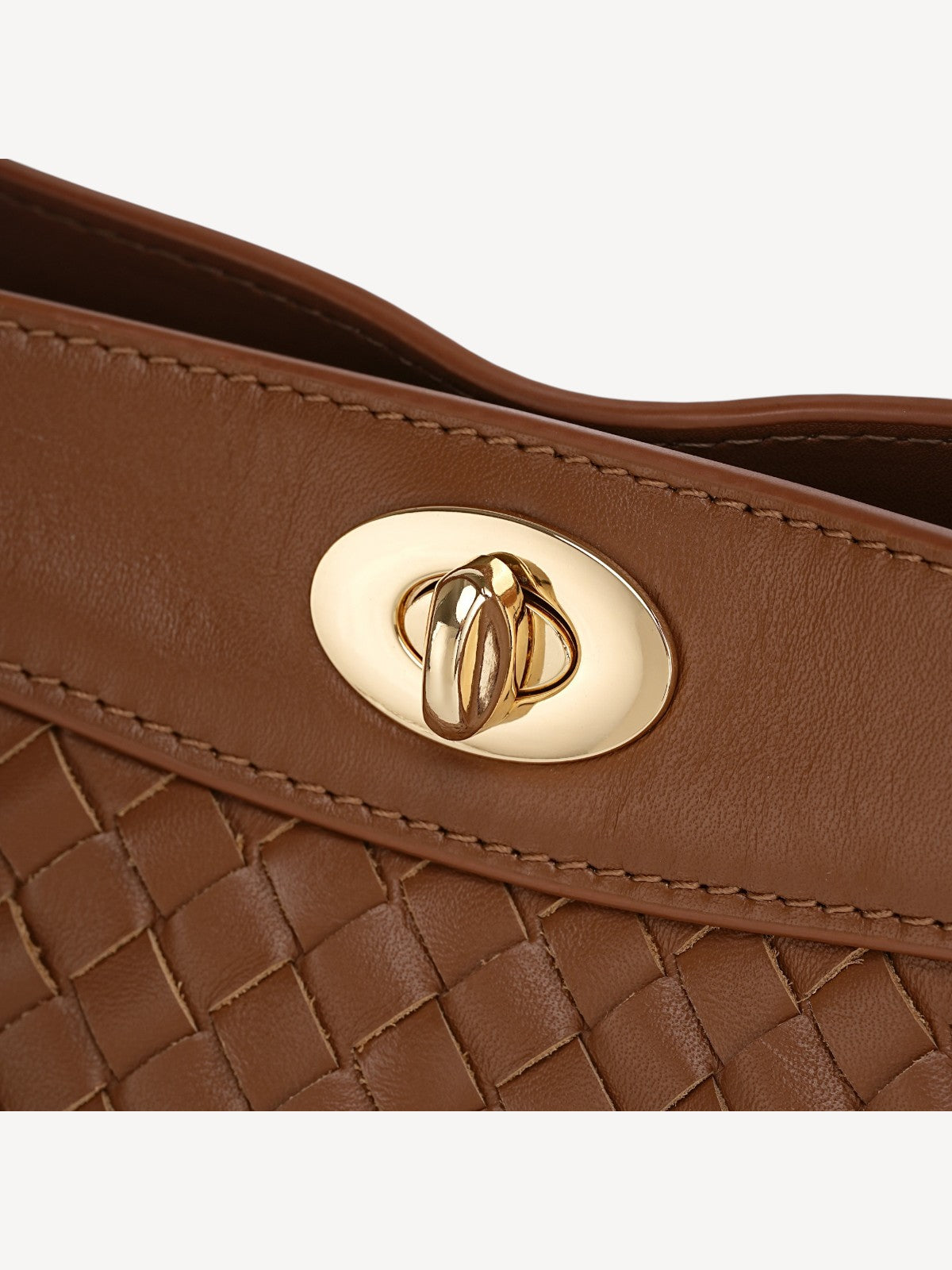 Florence Top Handle Woven - Caramel