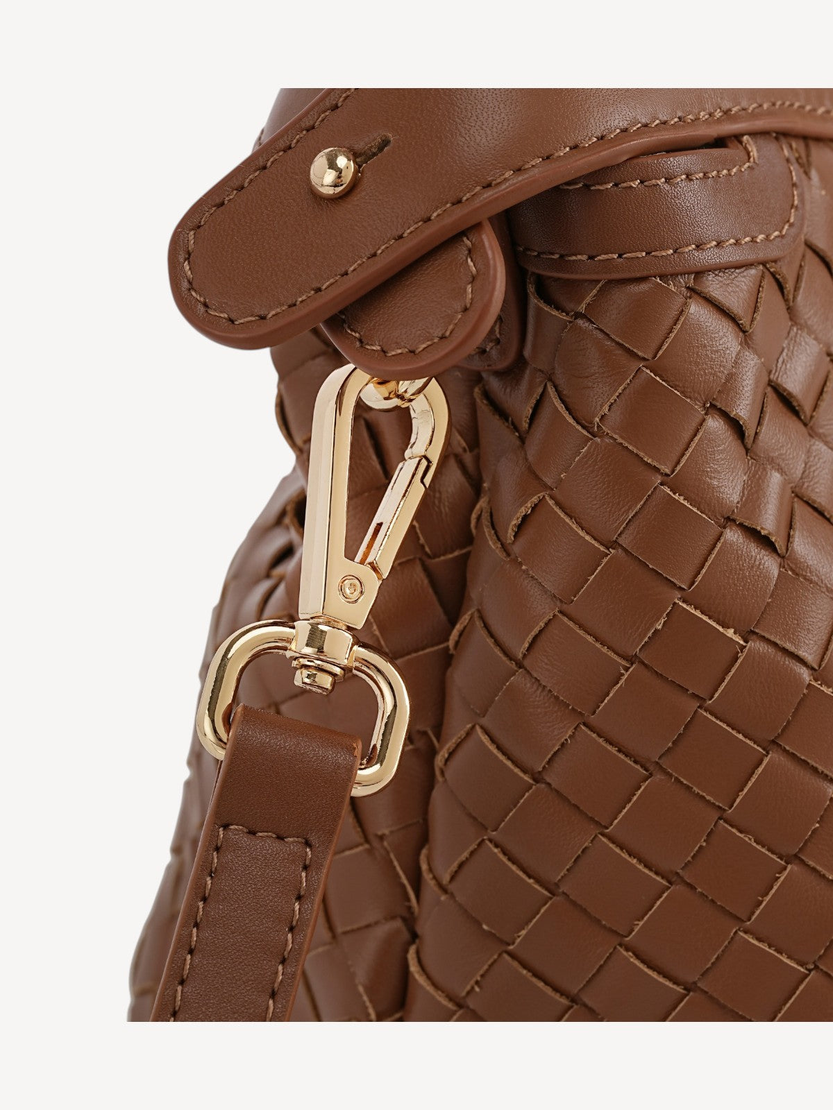 Florence Top Handle Woven - Caramel