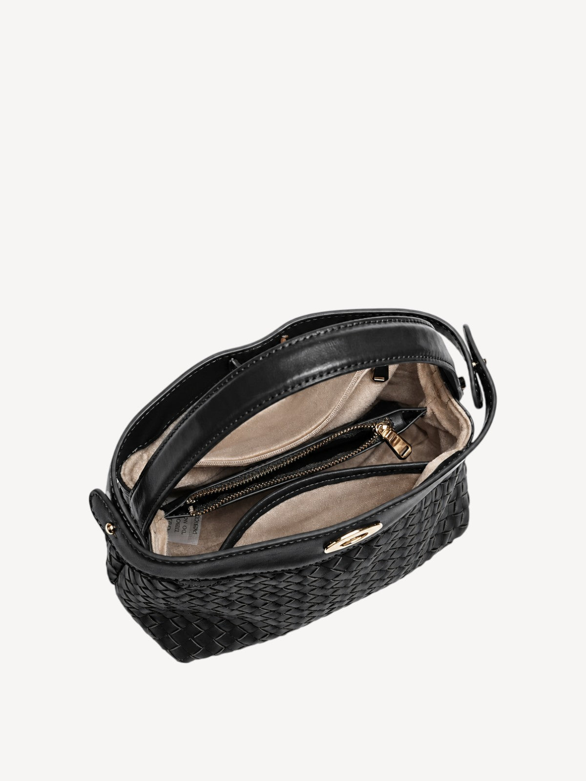 Florence Top Handle Woven Bag - Black