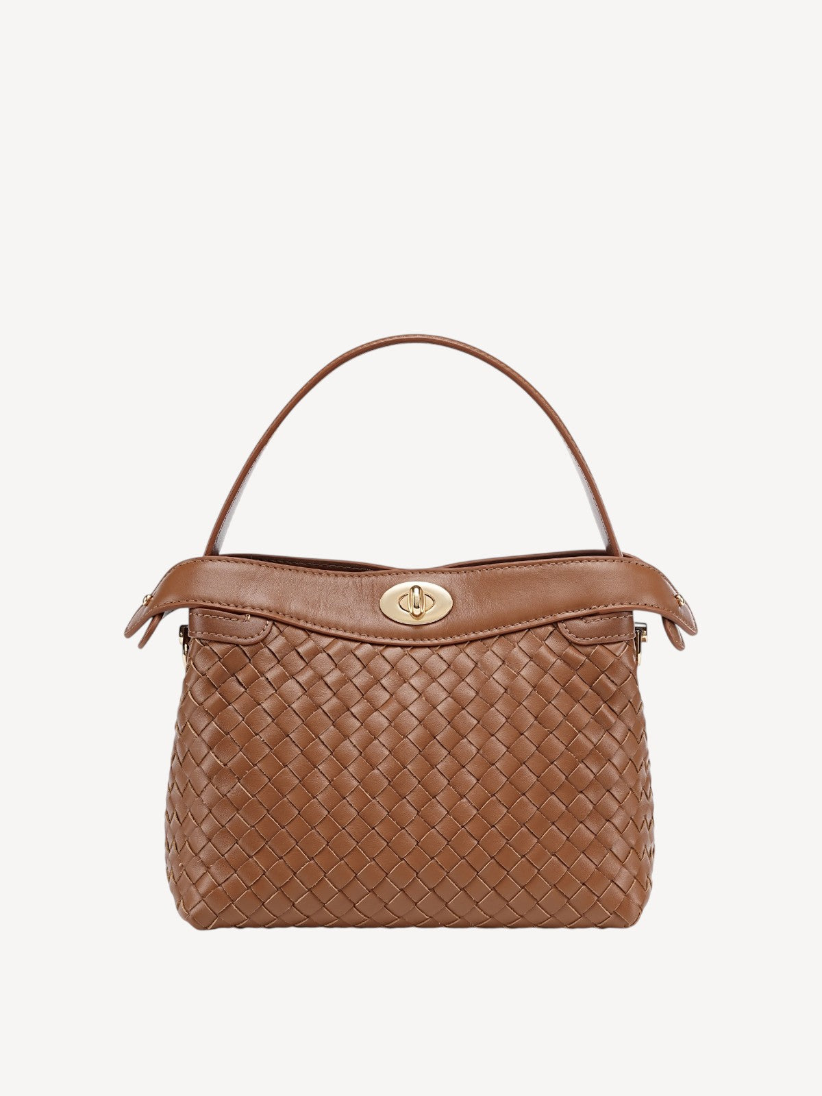 Florence Top Handle Woven - Caramel