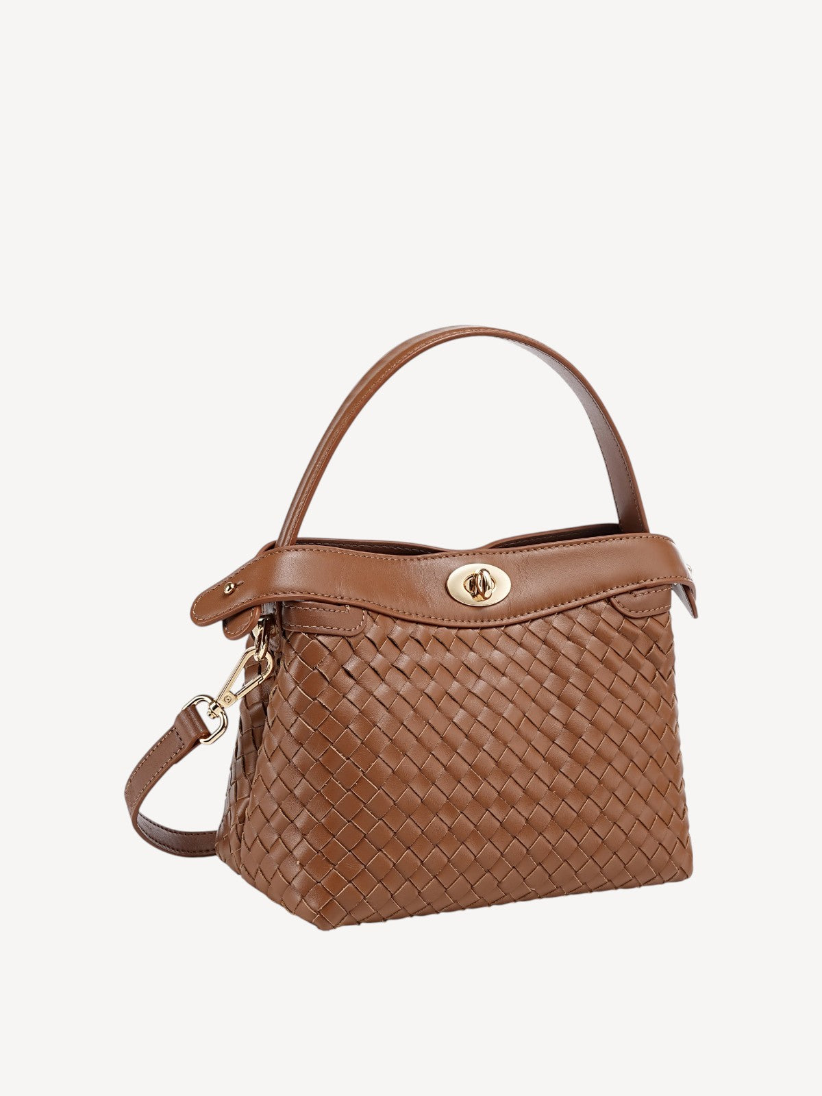 Florence Top Handle Woven - Caramel